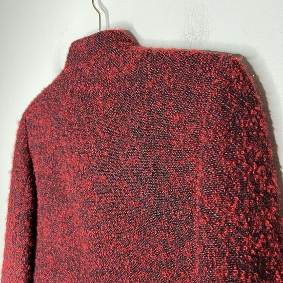 Kasper ASL Blazer Womens 4 Red Tweed Holiday Wool Mohair Blend Textured Twee - Picture 9 of 15